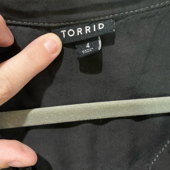 Torrid Black tencel button down shirt - Picture 2 of 6